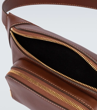 Shop Tom Ford Leather Belt Bag In Brown
