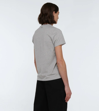 Shop Ami Alexandre Mattiussi Ami De Coeur Cotton T-shirt In Grey