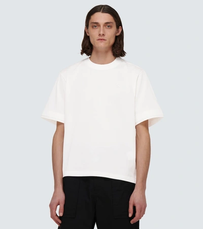 Shop Sacai Cotton Jersey Sweatshirt In White