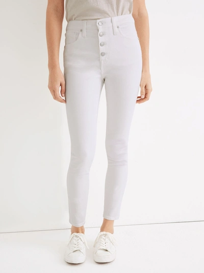 Shop Madewell High Rise Cropped Skinny Jeans In Pure White
