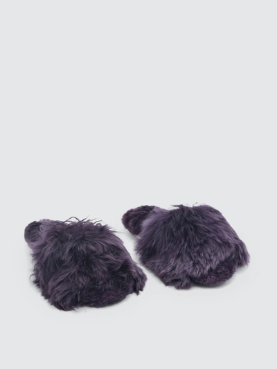Shop Ariana Bohling Llc Ariana Bohling Suri Alpaca Slipper Plum In Purple