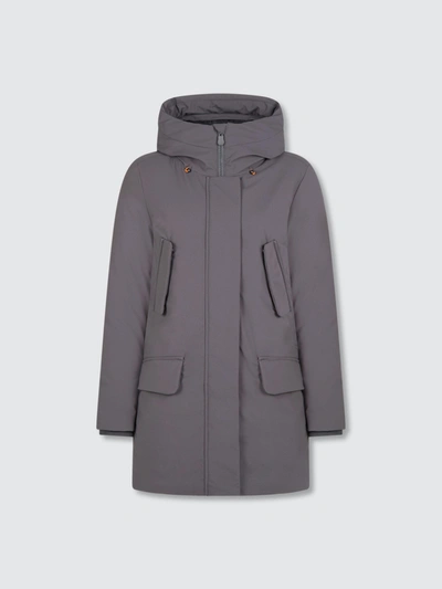 Shop Save The Duck Women's Smeg Winter Classic Hooded Parka In Grey