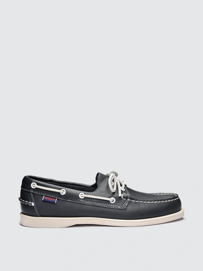 Shop Sebago Portland Boat Shoe In Blue Navy