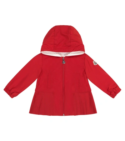 Shop Moncler Baby Eudokie Hooded Jacket In Red