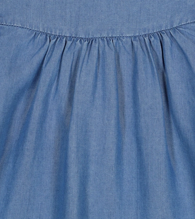 Shop Chloé Ruffled Dress In Blue