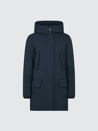 Shop Save The Duck Women's Smeg Winter Classic Hooded Parka In Blue