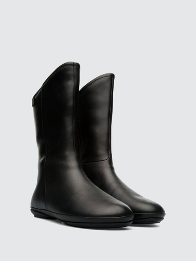 Shop Camper Right Leather Boots In Black