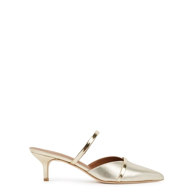 Shop Malone Souliers Frankie 45 Gold Leather Mules