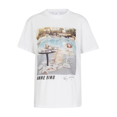 Shop Anine Bing Lili T-shirt Ab X To Faya Dunaway In White