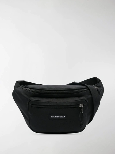 Shop Balenciaga Logo-patch Belt Bag In Black