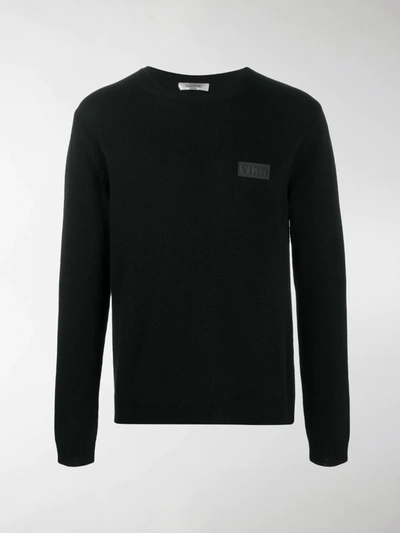 Shop Valentino Vltn Tag Jumper In Black