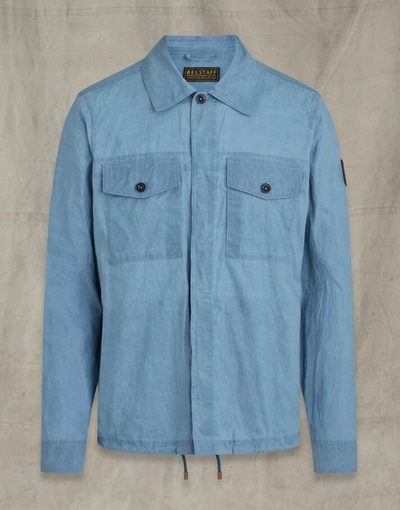 Shop Belstaff Recon Lightweight Overshirt In Blue