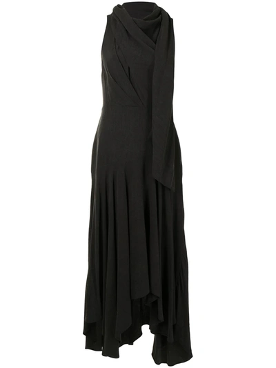 Shop Acler Kilmaine Draped Dress In Black
