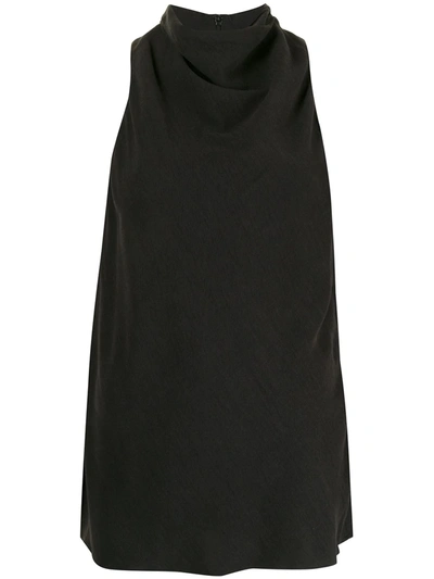 Shop Acler Owler Cowl Neck Crepe Top In Black