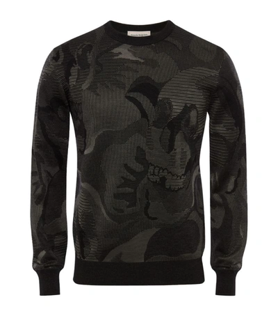 Shop Alexander Mcqueen Abstract-knit Sweater