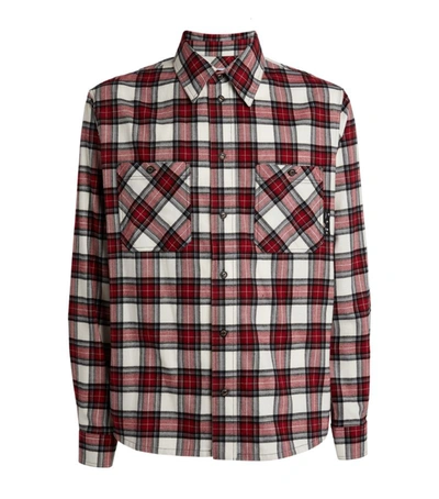 Shop Off-white Check Arrows Logo Shirt