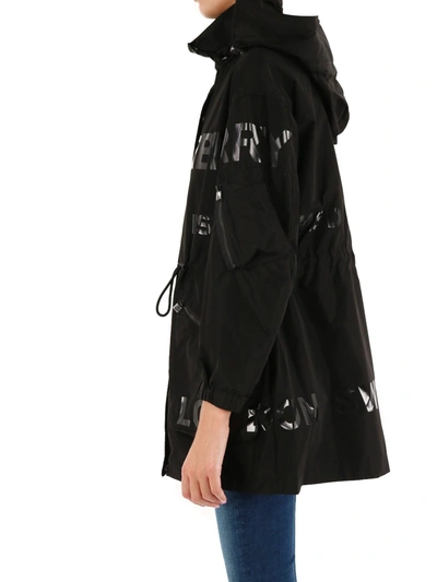 Shop Burberry Horseferry Parka Black