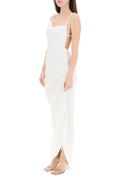 Shop Jacquemus La Robe Saudade Long Dress In White
