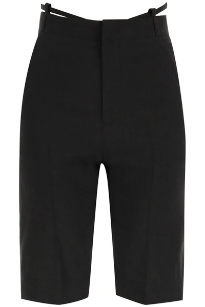 Shop Jacquemus Le Short Gardian Hemp Blend Shorts In Black