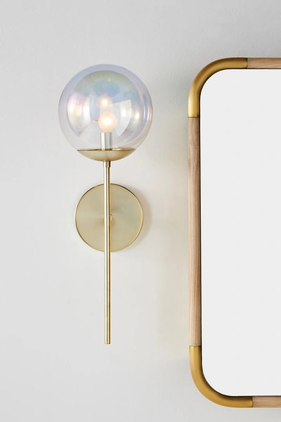 Shop Anthropologie Iridescent Globe Sconce In Brown