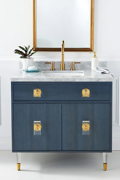 Shop Tracey Boyd Lacquered Regency Single Bathroom Vanity In Blue