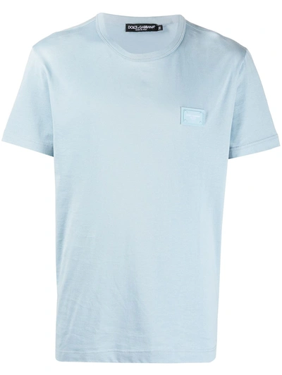 Shop Dolce & Gabbana Logo Patch T-shirt In Blue