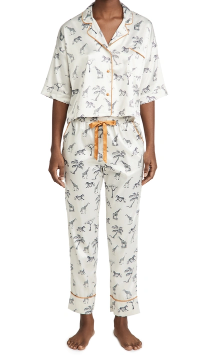 Shop Z Supply Jolie Safari Pajama Set In Bone