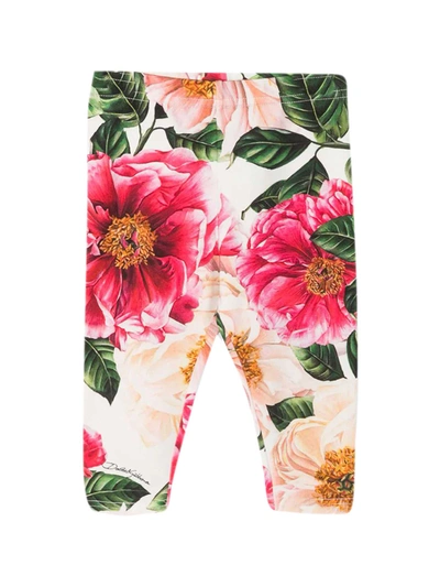 Shop Dolce & Gabbana Floral Leggings In Rosa