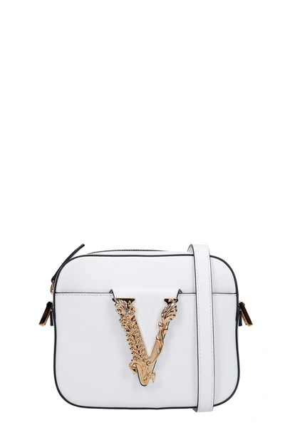 Shop Versace Shoulder Bag In White Leather