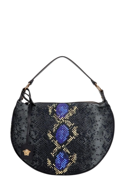 Shop Versace Shoulder Bag In Black Nylon