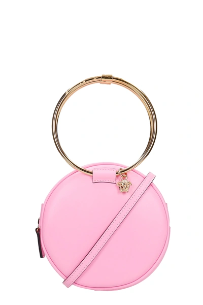 Shop Versace Shoulder Bag In Rose-pink Leather