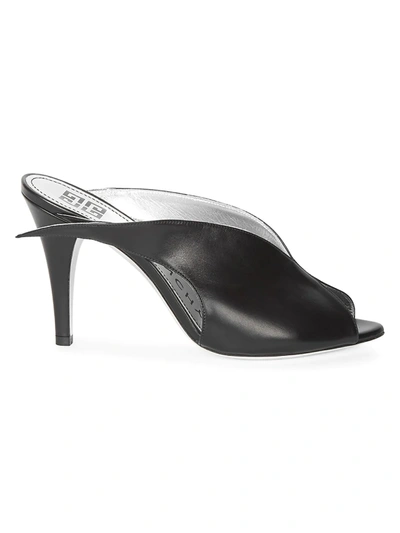 Shop Givenchy Women's Wing Leather Mules In Black