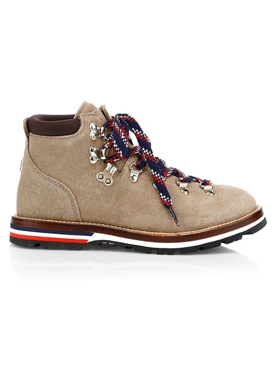 Shop Moncler Women's Sparkle Suede Hiking Boots In Beige