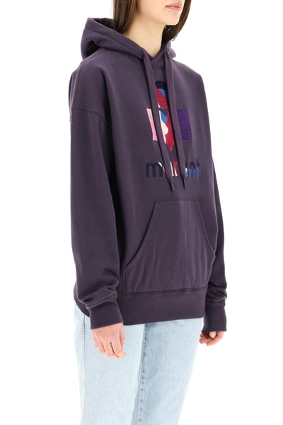 Shop Isabel Marant Étoile Mansel Sweatshirt With Logo Embroidery In Purple,pink,red