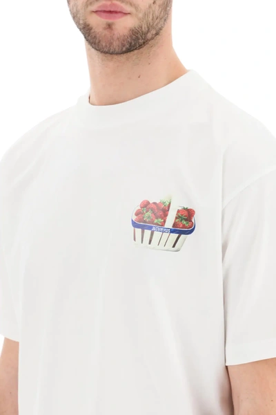 Shop Jacquemus Fraises T-shirt In White,red