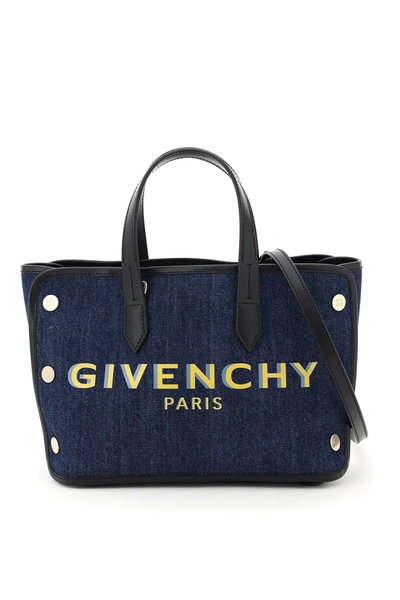 Shop Givenchy Bond Mini Tote Bag In Blue,yellow,black