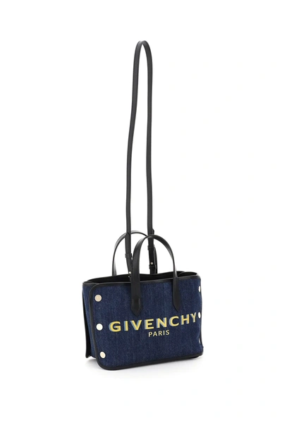 Shop Givenchy Bond Mini Tote Bag In Blue,yellow,black