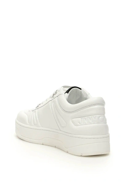 Shop Jimmy Choo Hawaii F Sneakers In White