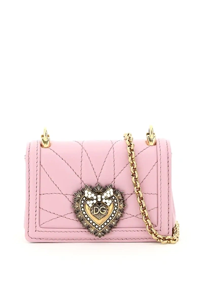 Shop Dolce & Gabbana Devotion Micro Bag In Pink