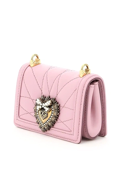 Shop Dolce & Gabbana Devotion Micro Bag In Pink