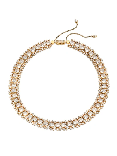 Shop Adriana Orsini Women's Avalanche 18k Goldplated & Cubic Zirconia Collar Necklace