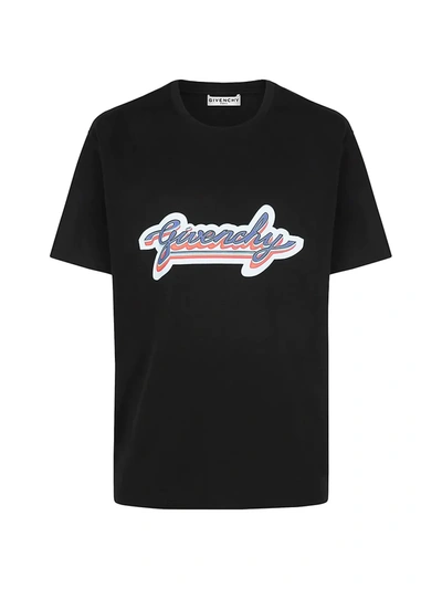 Shop Givenchy Men's Retro Logo T-shirt In Black