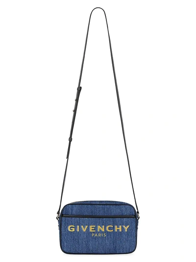 Shop Givenchy Bond Denim Camera Bag In Blue