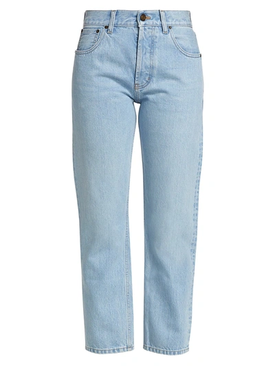 Shop Saint Laurent Authentic Straight-leg Jeans In Basic Blue