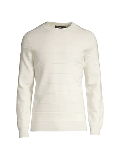Shop Theory Gregson Merino Wool Crew Sweater In White