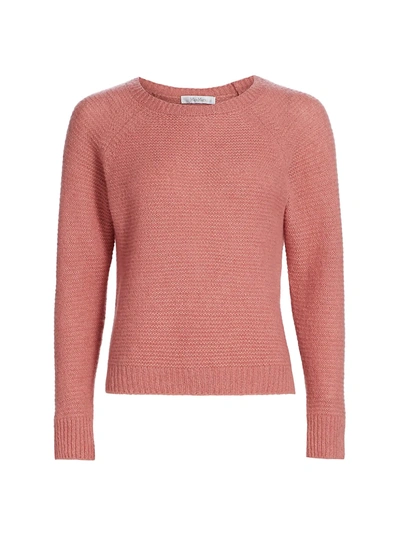 Shop Max Mara Kiku Cloud Stitch Crewneck Sweater In Pink
