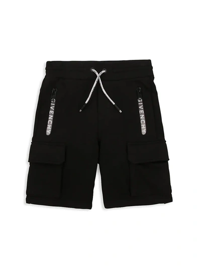 Shop Givenchy Little Boy's & Boy's Logo Shorts In Black
