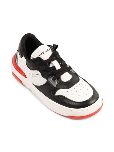 Shop Givenchy Little Boy's & Boy's Tricolor Leather Low-top Sneakers In Black