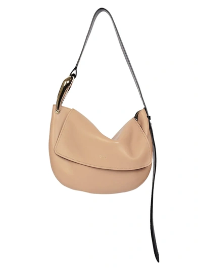 Shop Chloé Kiss Leather Hobo Bag In Sandy Beige