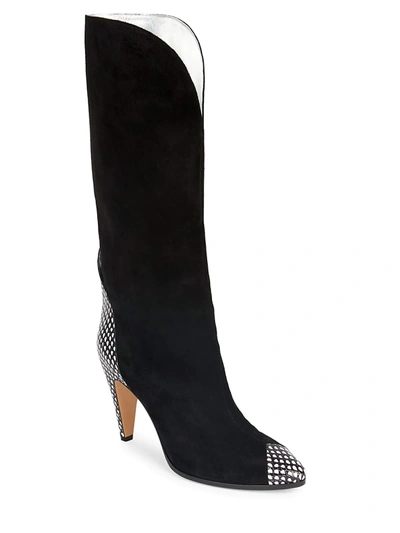 Shop Givenchy Women's Show Suede Boots In Black